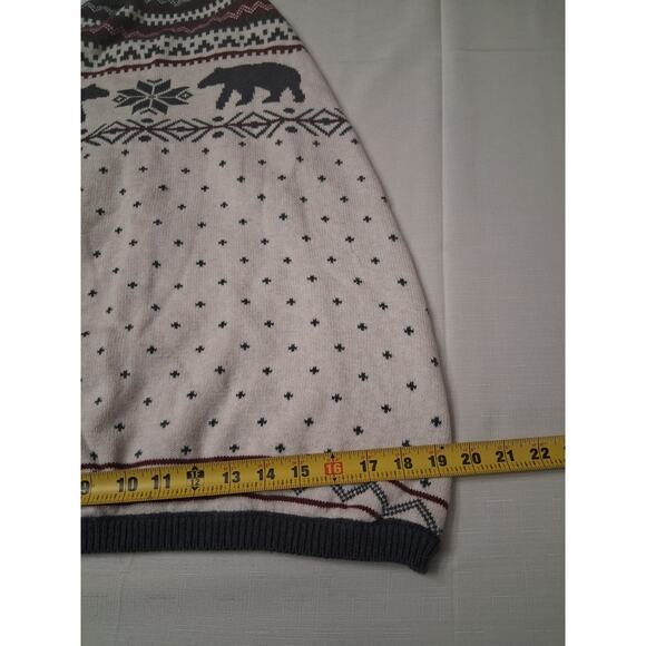 Lands' End Dog Family Holiday Sweater, Cream, Size XL Dog Sweater Bears - Picture 6 of 13